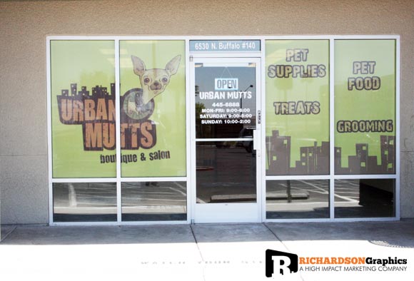 Urban Mutts Window Graphics