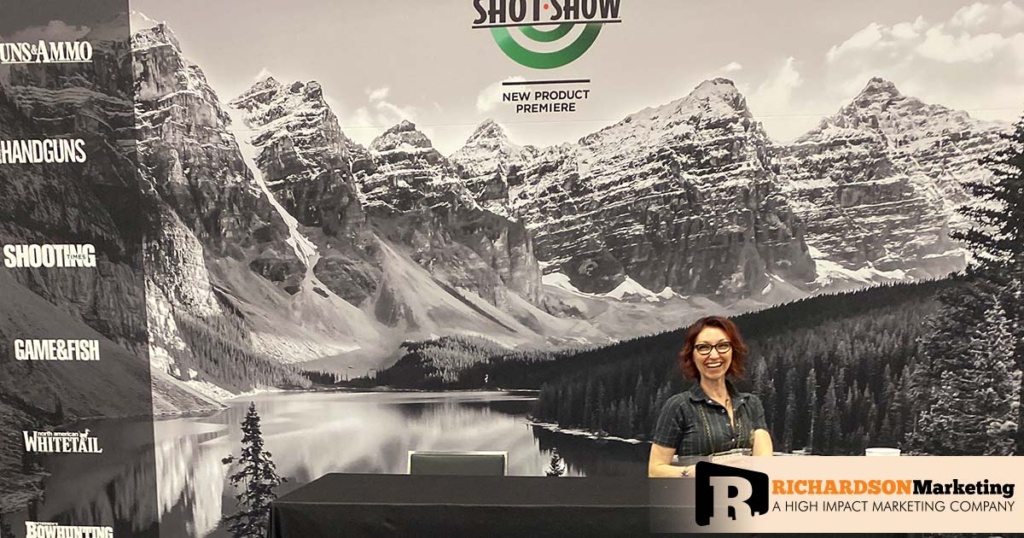 Marketing outdoor products at the SHOT SHOW in Las Vegas
