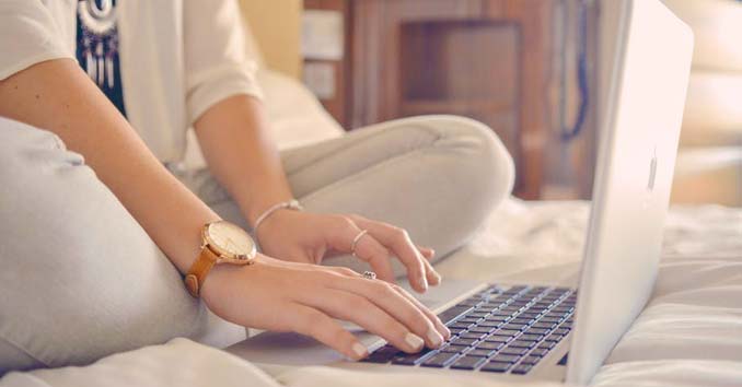 Woman using a Laptop