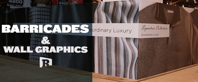wallwraps A vinyl wall wrap on a mall construction barricade